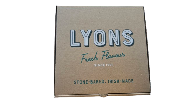 LYONS 9IN KRAFT PIZZA BOX X100(N)