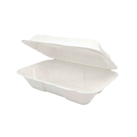 9X6 BAGASSE MEAL BOX X250