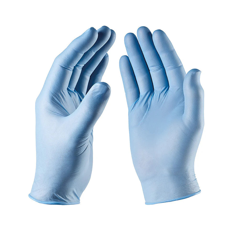 NITRILE GLOVES BLUE PF - L X1000