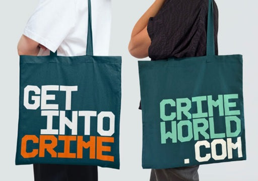 CRIME WORLD 38X40CM COTTON TOTE X100(N)