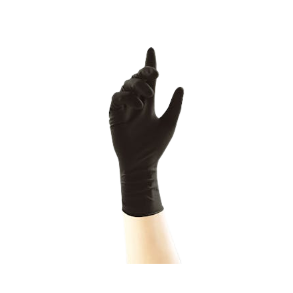 HD LATEX GLOVES PAIR BLACK X12