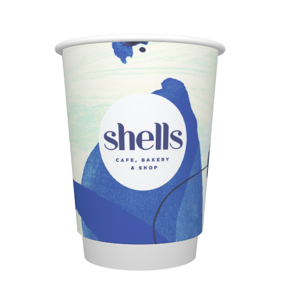 SHELLS CAFE 12OZ DW P2P MATT CUP X500