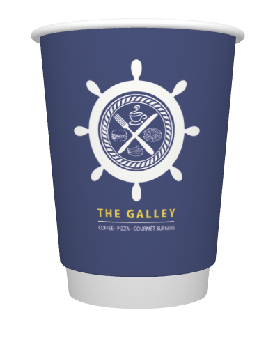 THE GALLEY 12OZ DW PE CUP - 500(N)