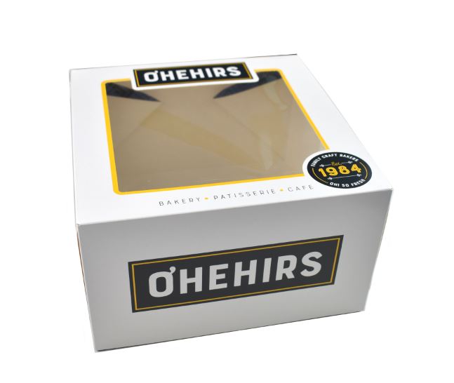 O'HEHIRS PTD CAKE BOX 220X220X130MMX100