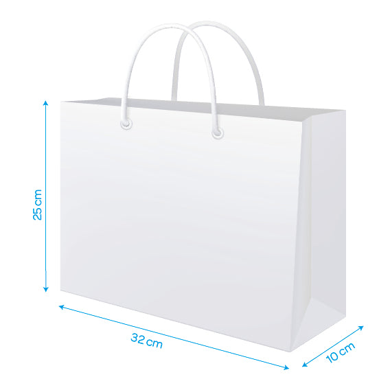 WHITE LUXURY CARRIER 32X10X25CM X 100
