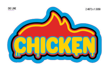 MR BEAST CHICKEN FLAME LABEL X1000