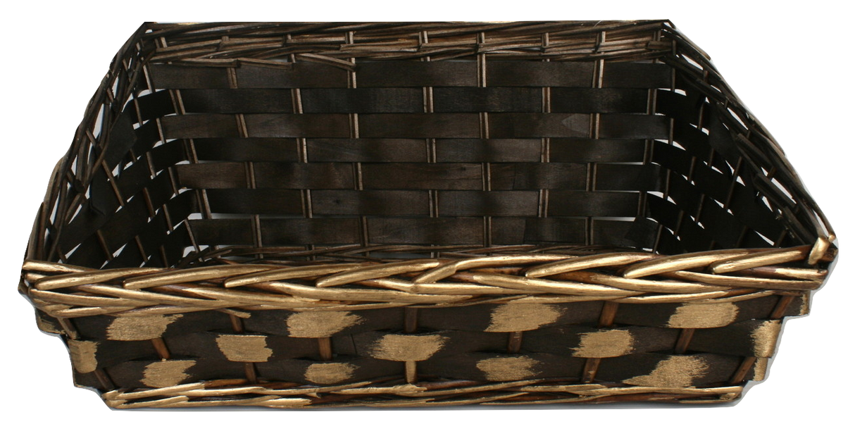 BASKET HIGH BACK GOLD 43X35CM X20(65885)