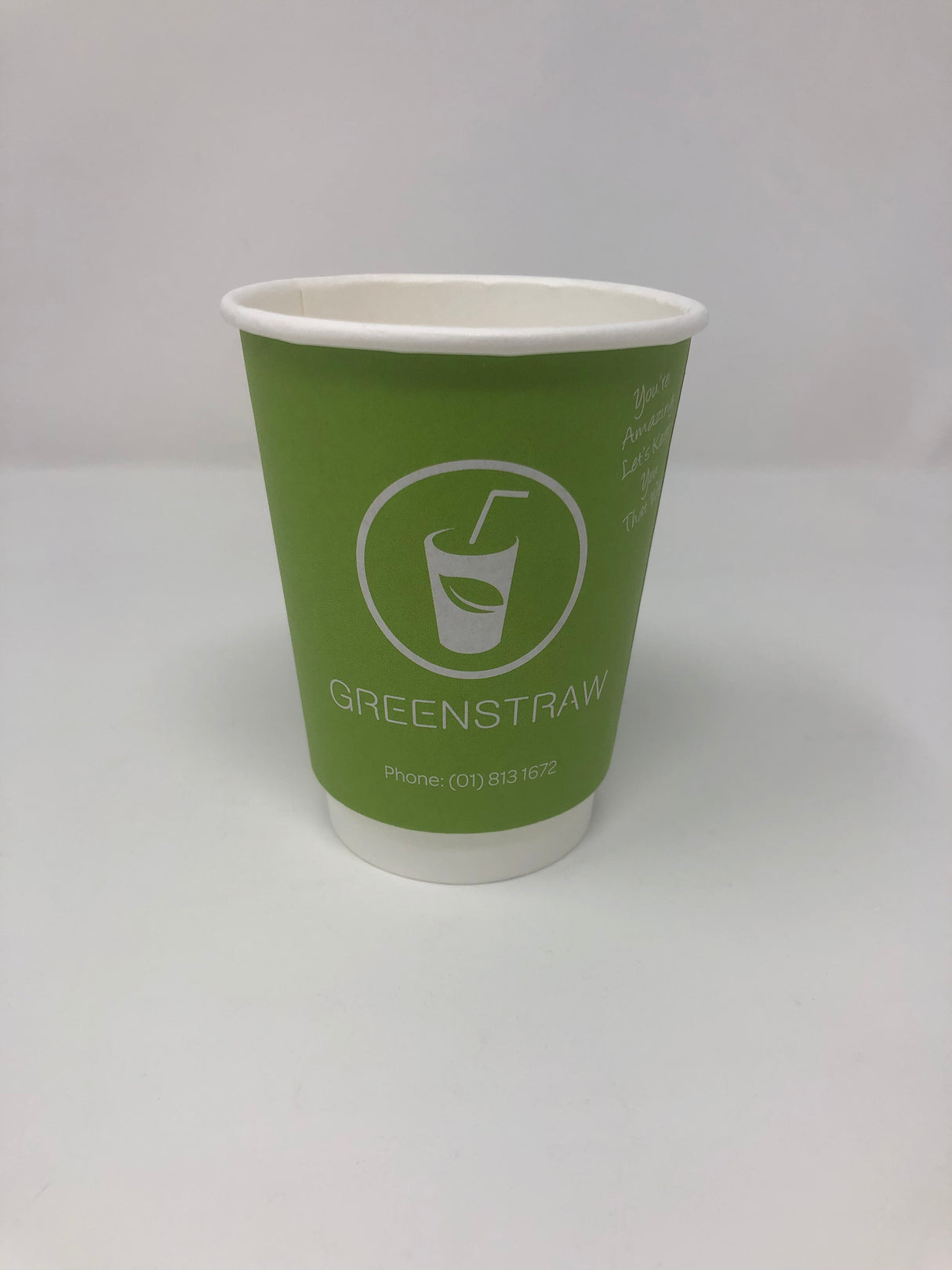 GREENSTRAW 12OZ DW PE CUP - 500