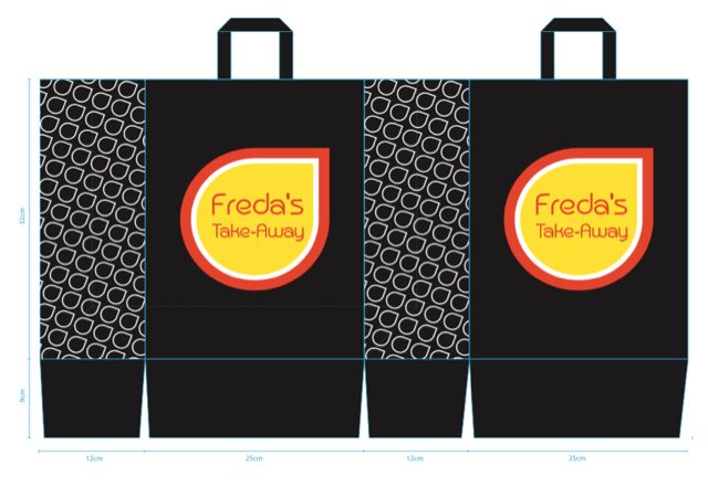 FREDAS CARRIER BAG 25X12X32 X250(N)