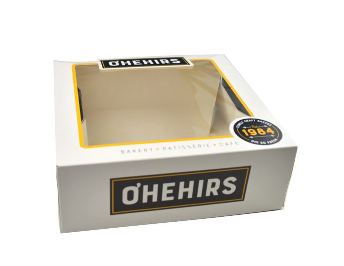 O'HEHIRS PRINTED CAKE BOX 80MM HIGH X100