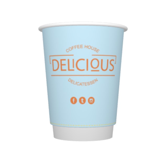 DELICIOUS 12OZ DW P2P CUP - 500
