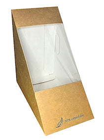 KRAFT SANDWICH WEDGE COMPOST 72MM X500