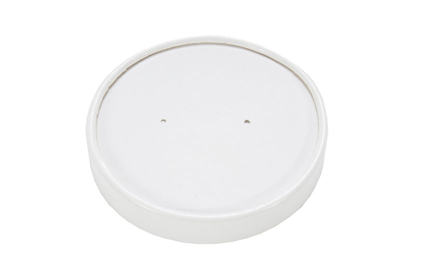 SOUP POT PAPER LID WHITE 8/12OZ X500(Z)