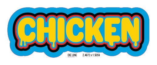 MR BEAST CHICKEN LABEL X1000