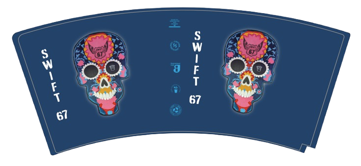 SWIF67 12OZ WHT MATT PE CUP X 500