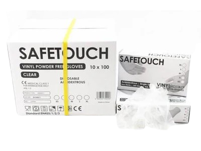 VINYL GLOVES CLR POWDER FREE S -1000
