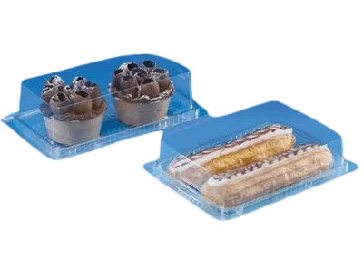 CLEAR HINGED CAKE BOX 20X11X4cm X 240