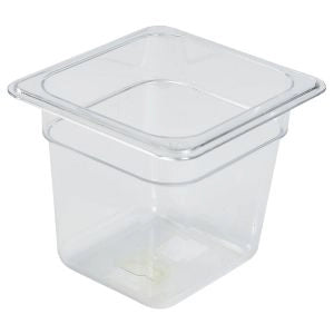 POLYCARBONATE GN PAN 1/6 150MM CLEAR X1