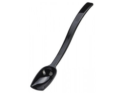 SALAD SPOON SOLID BLACK 100ML 10IN X1