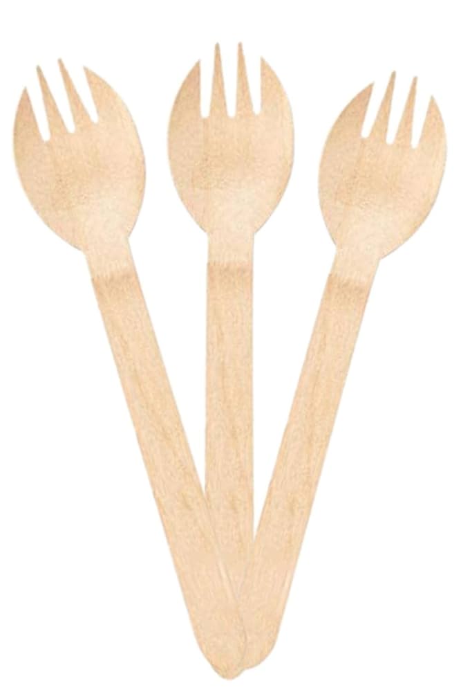 WOODEN SPORK 14CM X5000