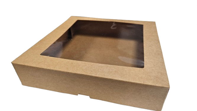 ISF KRAFT WINDOW TART BOX 9X9X2IN X200