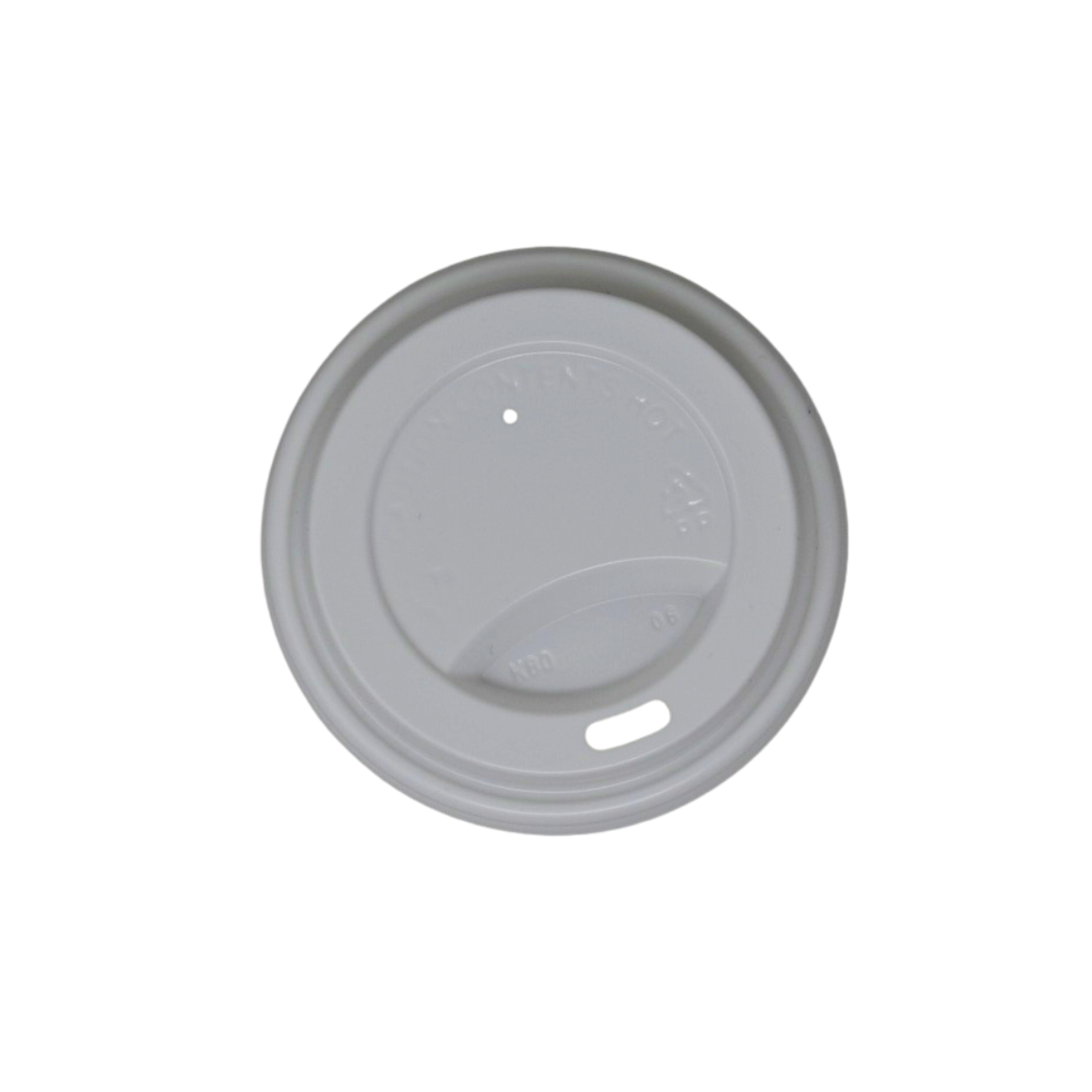 HOT CUP LID RECYCLABLE 80MM WHITE X1000