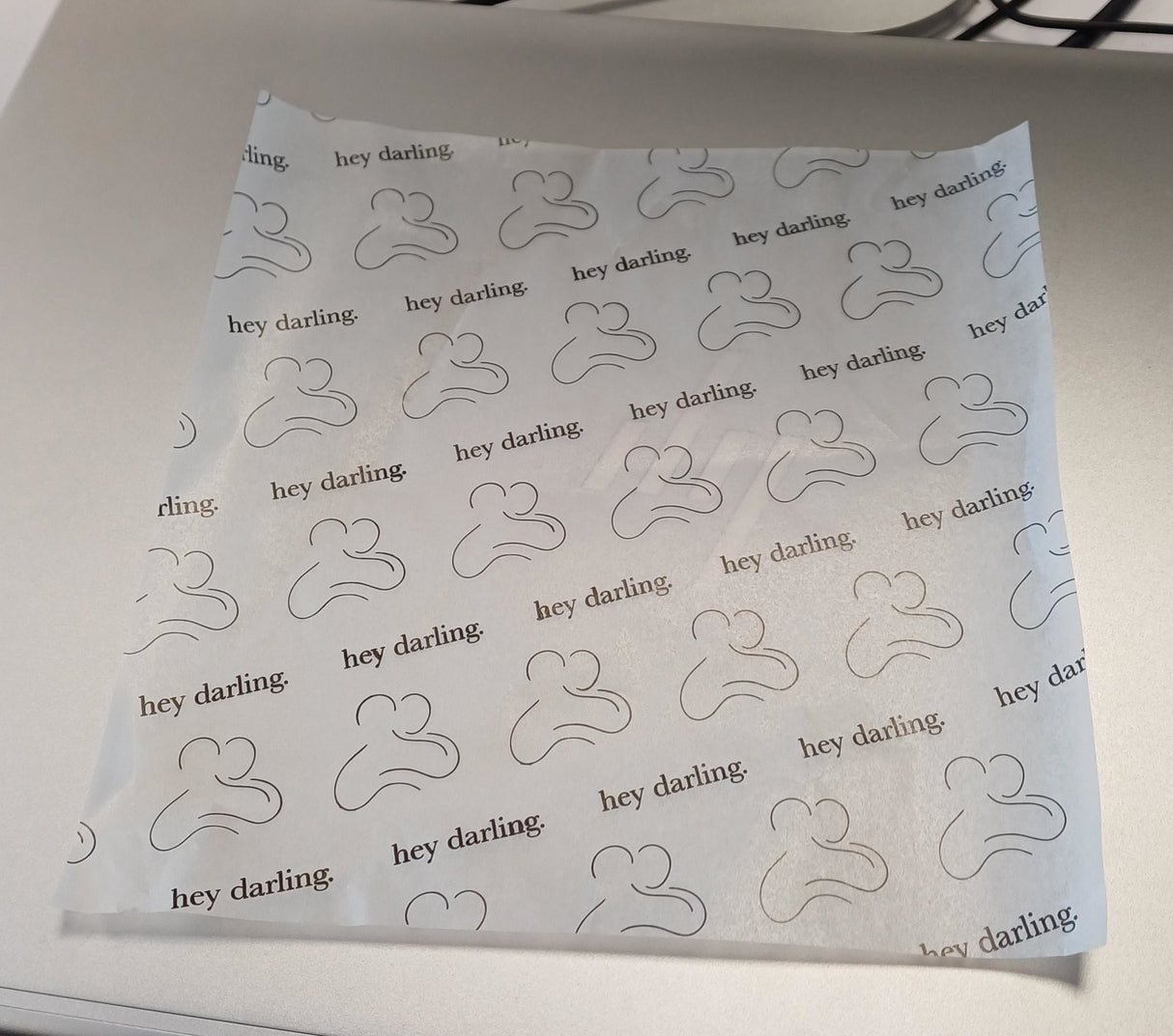 HEY DARLING 18X18CM GP SHEETS X3000