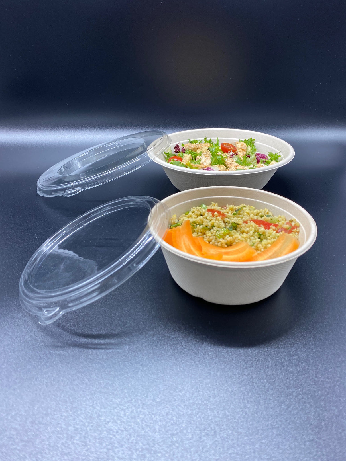 PLASTIC SALAD BOWL LID 500ML X300(Z)
