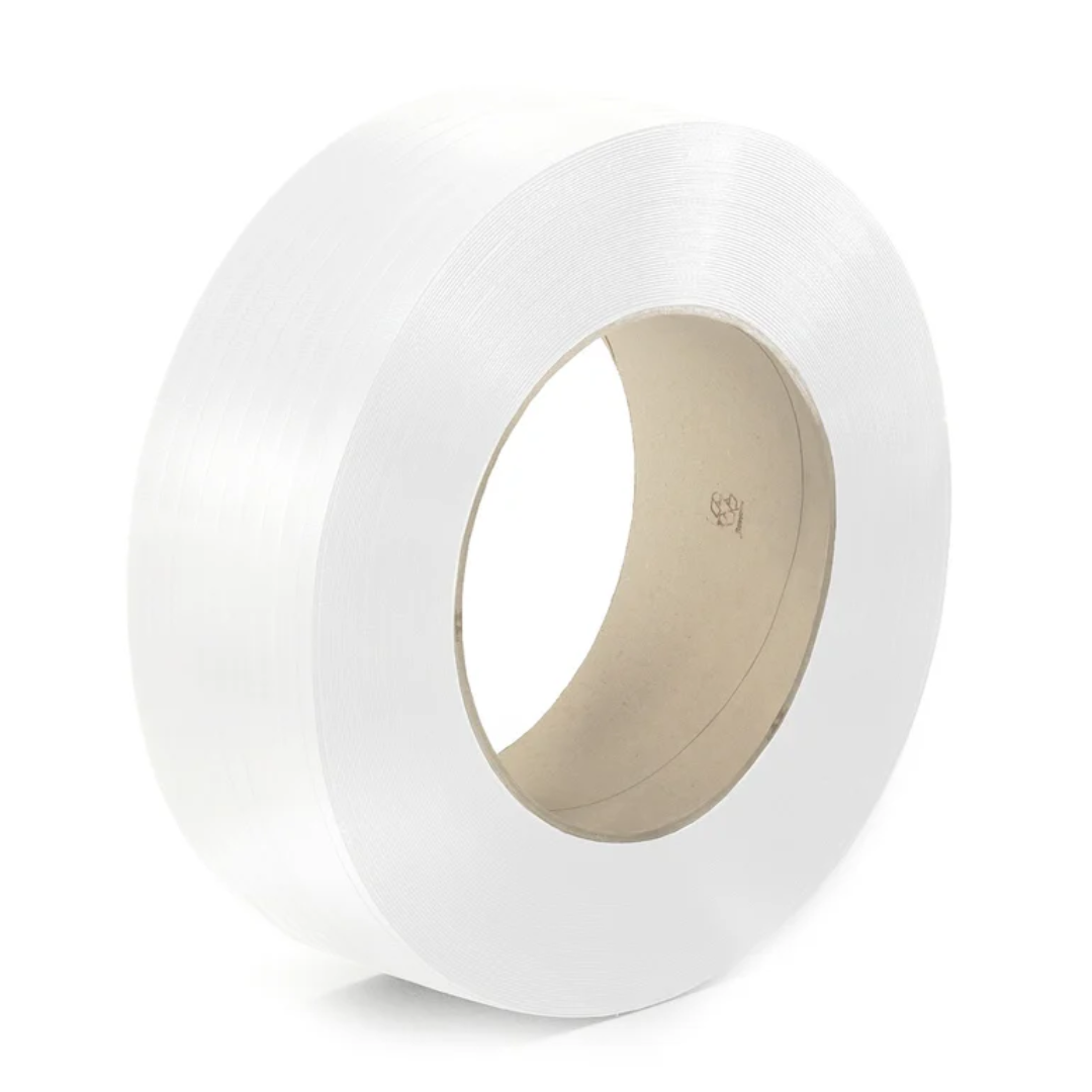 WHITE PP STRAPPING 9X0.55MM 4000M X1(N)
