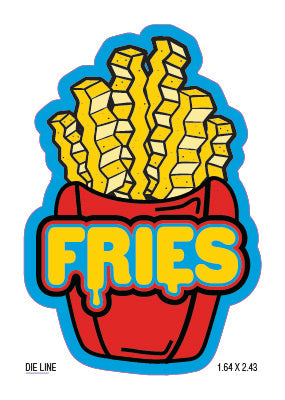 MR BEAST FRIES LABEL X1000