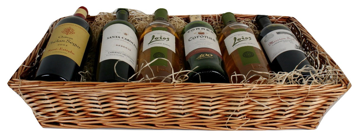 BASKET 6 BOTTLE RUSTIC X20(658803)(Z)