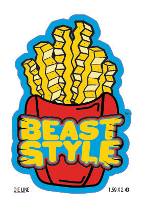 MR BEAST B STYLE FRIES LABEL X1000