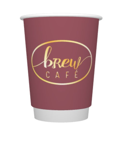 BREW CAFE 12OZ DW PE CUP - 500(N)