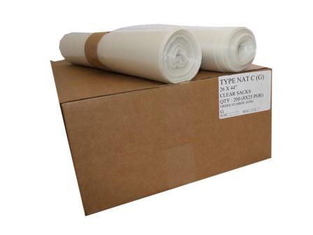 REFUSE BAGS WHITE HD 26X44IN 75MU X200