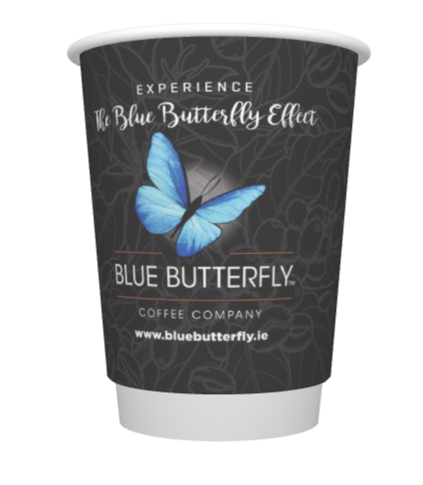 BLUEBUTTERFLY 12OZ P2P MATT CUP - 500(N)