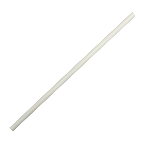 PAPER STRAW 6 X 200MM WHITE X5000