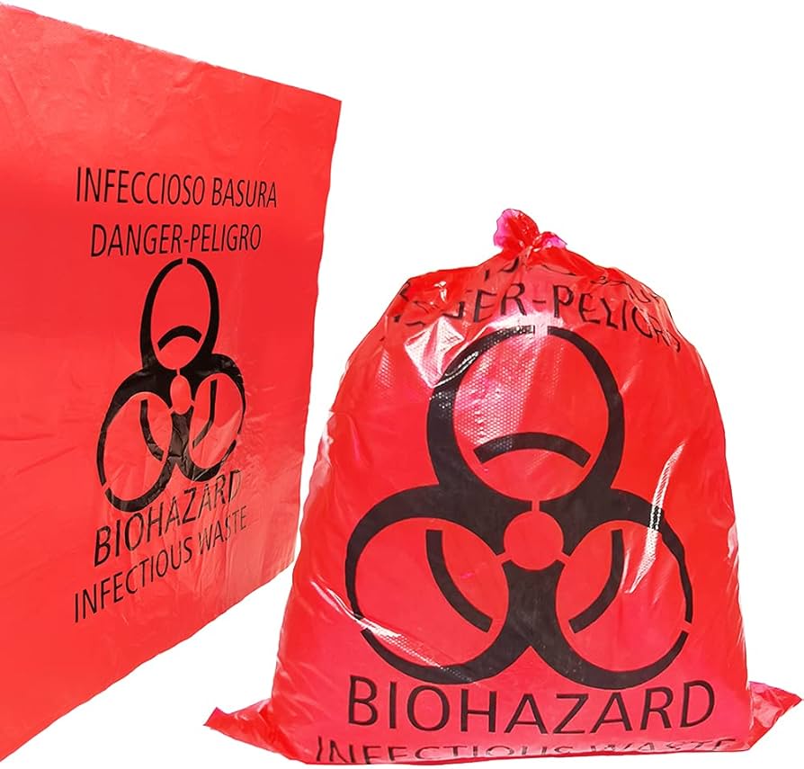 RED VIRGIN HAZ WASTE 38X43 300G(25) X100