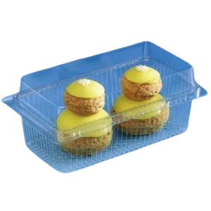 CLEAR HINGED CAKE BOX 20X11X8cm X 240